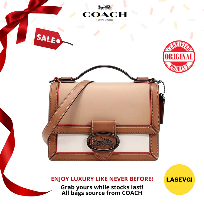 Coach riley top handle 22 in colorblock sale