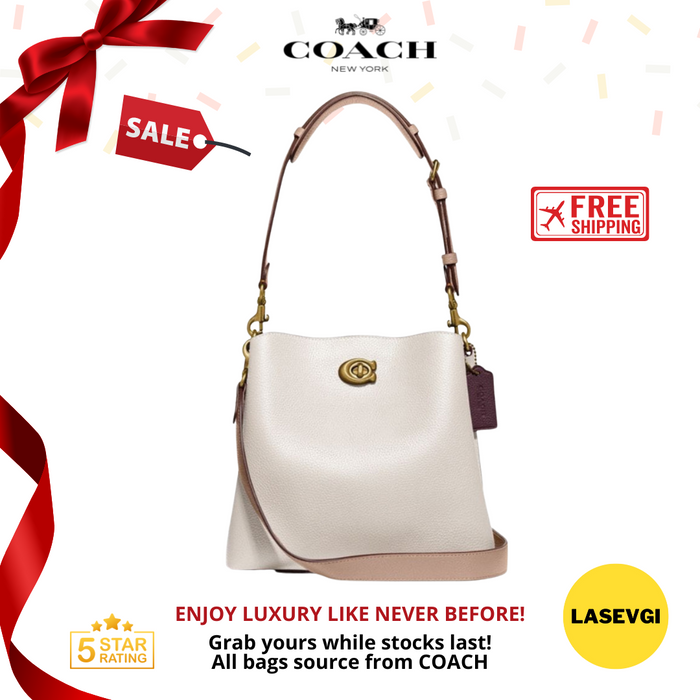 COACH Willow Bucket Bag In Colorblock in White