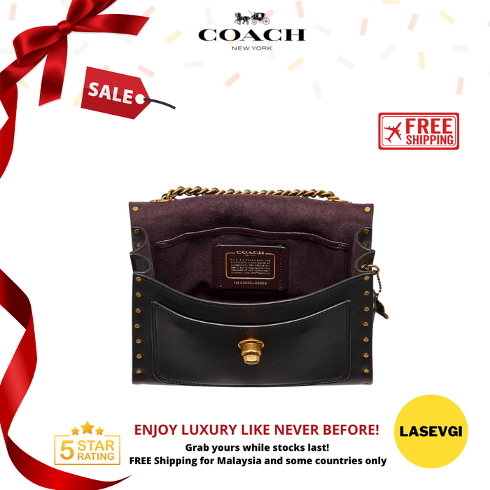 COACH Parker In Signature Canvas With Tivets And Snakeskin Detail-Charcoal- 39679