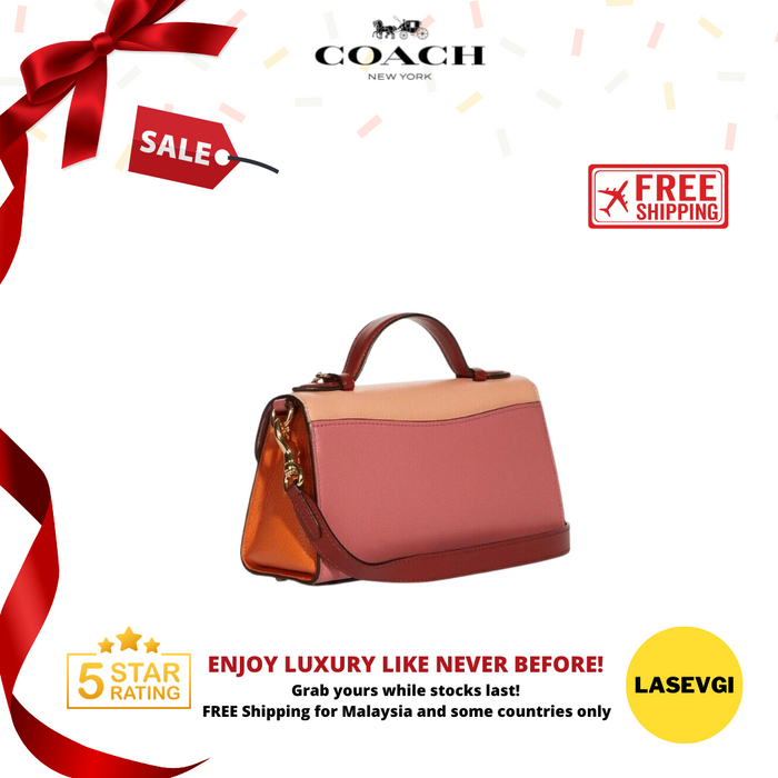 COACH Kleo Top Handle In Colorblock-Gold/Faded Blush Multi(Pink)