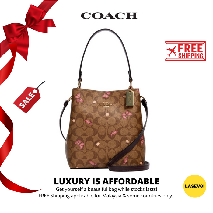 COACH Small Town Bucket Bag with Butterfly