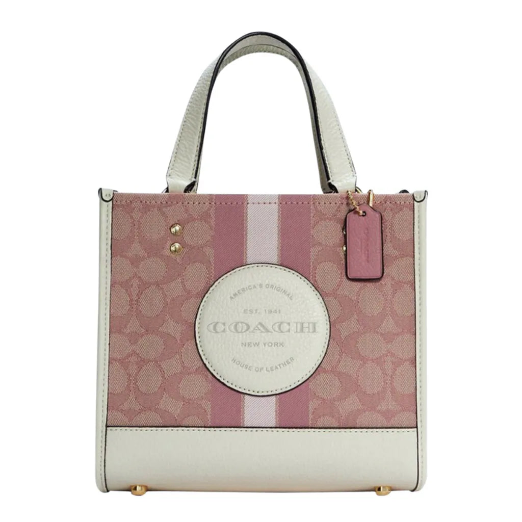 COACH Dempsey Tote 22 In Signature Jacquard With Coach Patch And Heart www.lasevgi