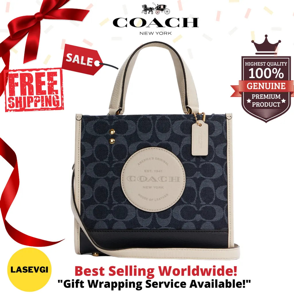 COACH®  Dempsey Tote 22 In Signature Jacquard With Coach Patch