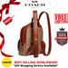 Carrie Backpack 23 In Signature Canvas - Tan/Rust - www.lasevgi.com