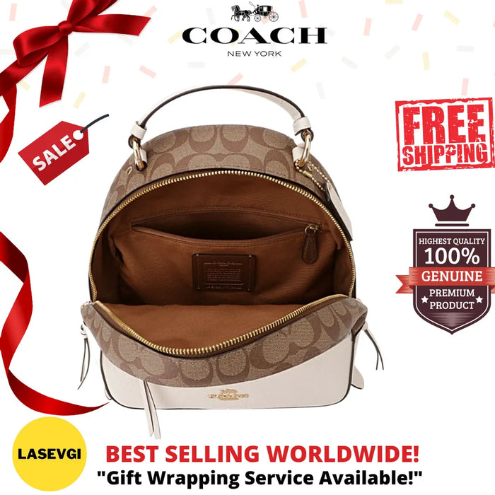 COACH Jordyn Backpack in Signature Canvas - White