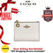 COACH Snap Card Wallet Crossgrain Leather in Chalk White - www.lasevgi.com