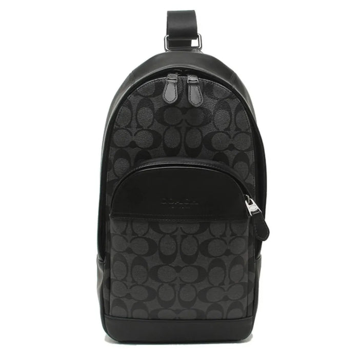 COACH Charles Pack in Signature Canvas Black