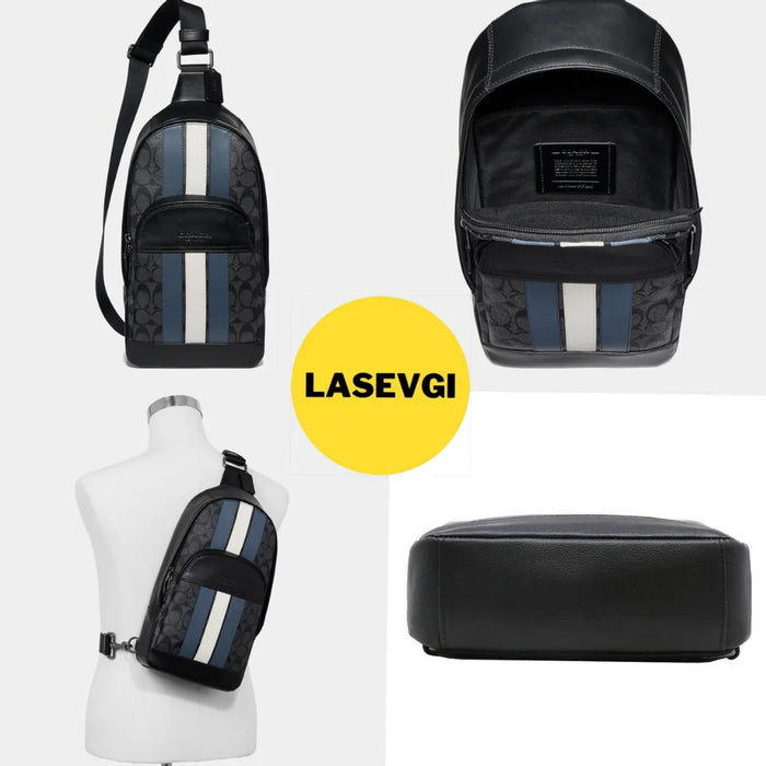 COACH Houston Pack In Signature Canvas With Varsity Stripe F67249-www.lasevgi.com