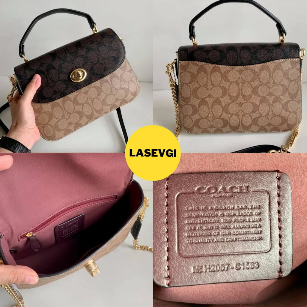 Marlie top handle satchel in blocked signature canvas hotsell