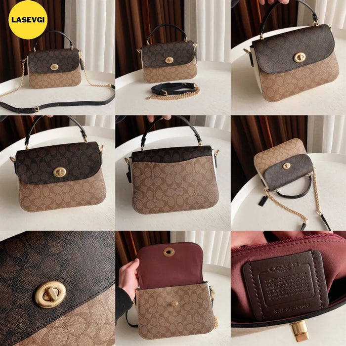 Marlie top handle satchel in blocked signature canvas hotsell