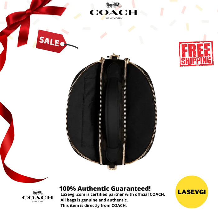 COACH Serena Satchel Crossgrain Leather in Black