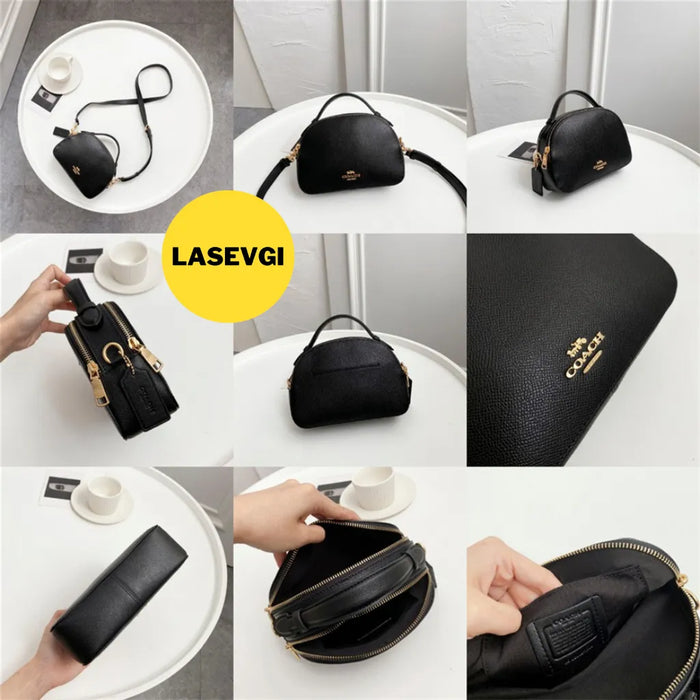 COACH Serena Satchel Crossgrain Leather in Black www.lasevgi