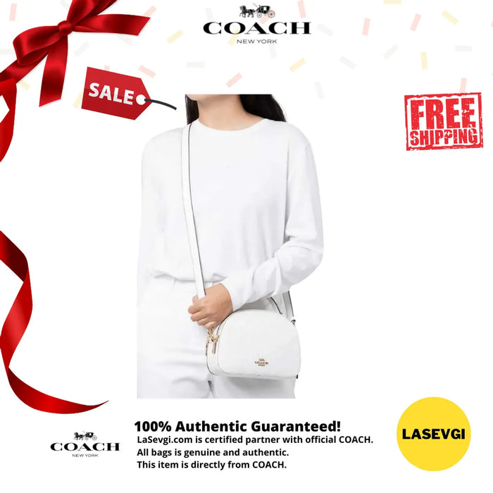 COACH Serena Satchel Signature canvas in Glacier White Chalk www.lasevgi