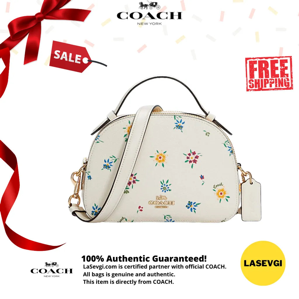 COACH Serena Satchel with Wild Meadow Print
