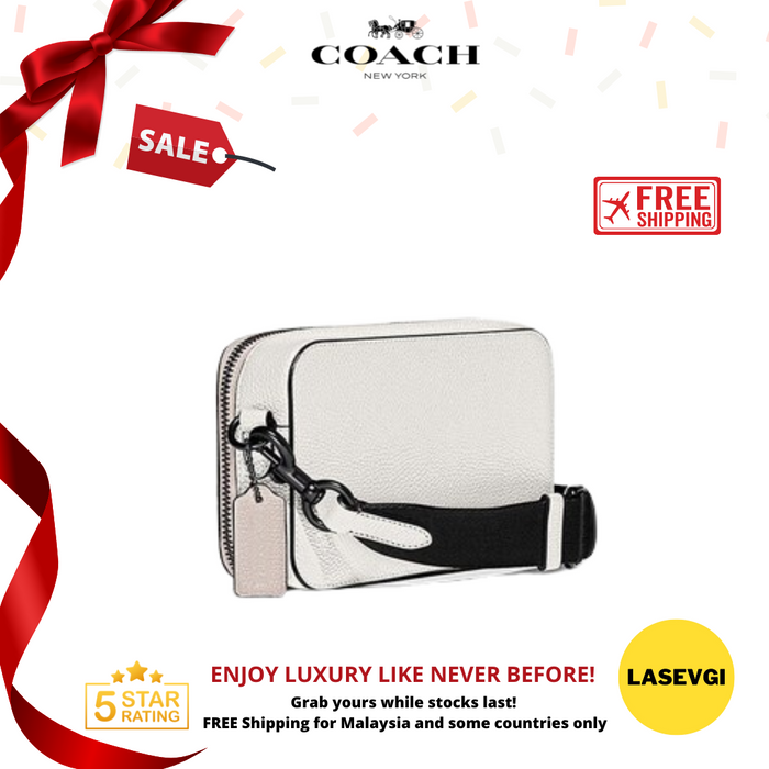 COACH Charter Slim Crossbody With Coach Badge-Chalk/White