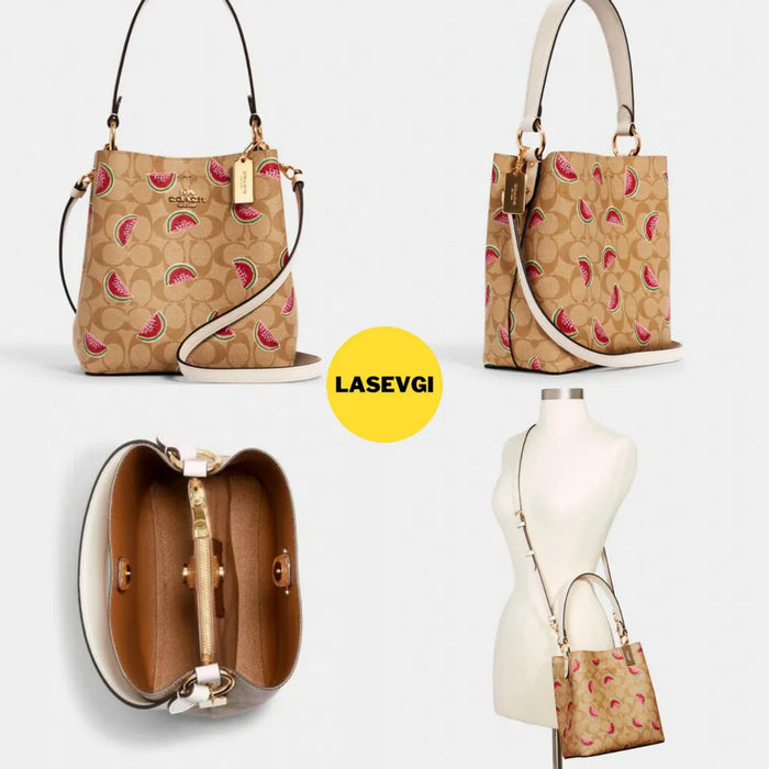 COACH Small Town Bucket Bag in Watermelon print - www.lasevgi.com