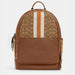 COACH Thompson Backpack In Signature Jacquard With Varsity Stripe Brown - www.lasevgi.com