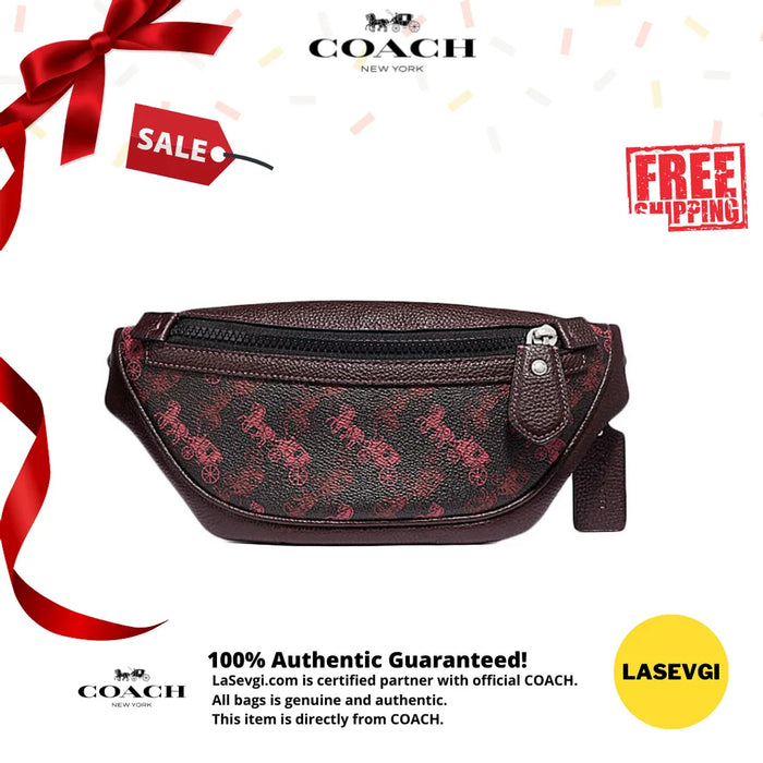 COACH Rivington Belt Bag 7 with Horse and Carriages in red 88215- www.lasevgi.com