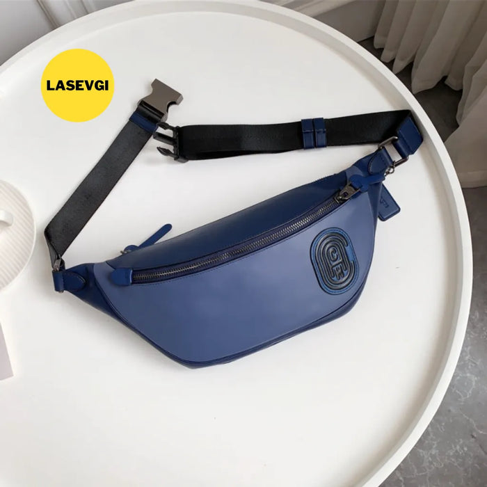 Coach Rivington Belt Bag In Colorblock With Coach Patch In Blue