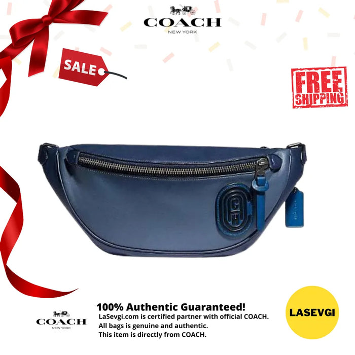 Coach Rivington Belt Bag In Colorblock With Coach Patch In Blue Multi
