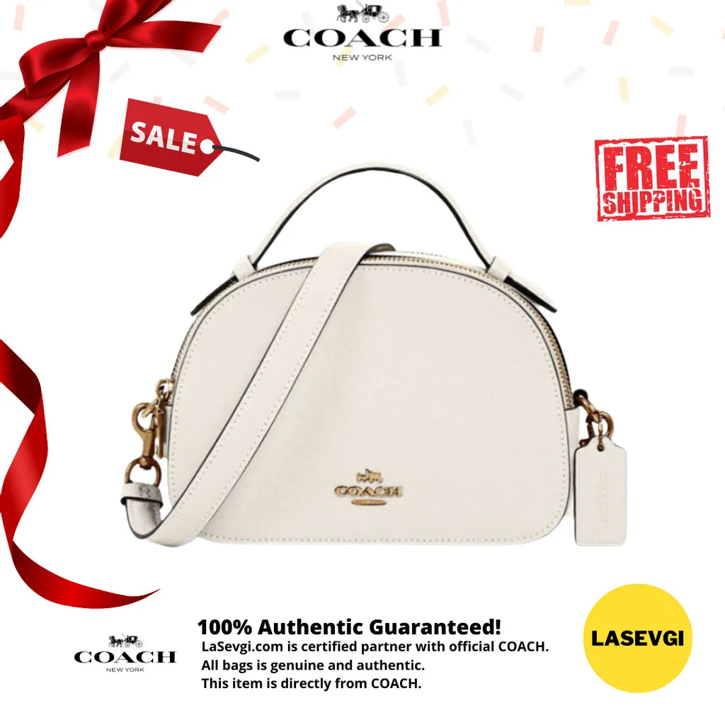 COACH Serena Satchel Crossgrain Leather in White www.lasevgi