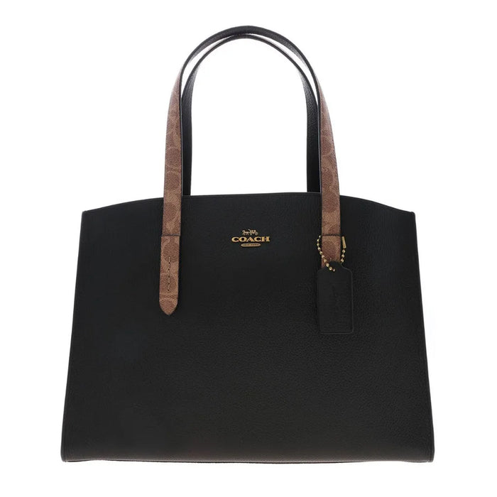 COACH Charlie Carryall with Signature Canvas Blocking - Black
