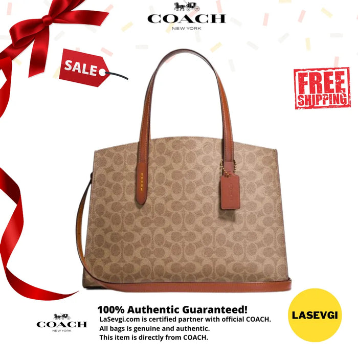 COACH Charlie Carryall in Signature Canvas - Sand