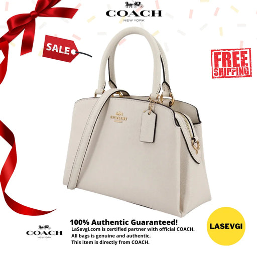 COACH Mini Lillie Carryall Bag in White/Chalk - www.lasevgi.com