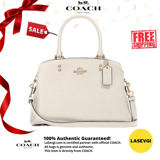 COACH Mini Lillie Carryall Bag in White/Chalk - www.lasevgi.com