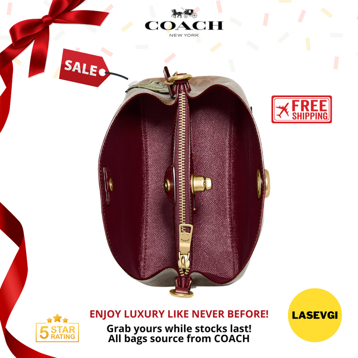 Coach Willow Bucket Bag in Signature Canvas with Coach Patches C6868 - www.lasevgi.com