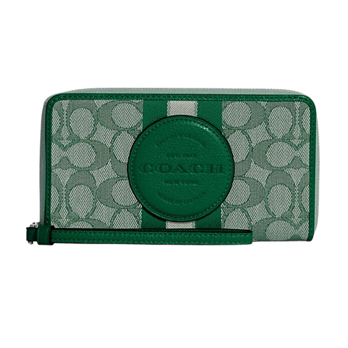 COACH Dempsey Large Phone Wallet-Green