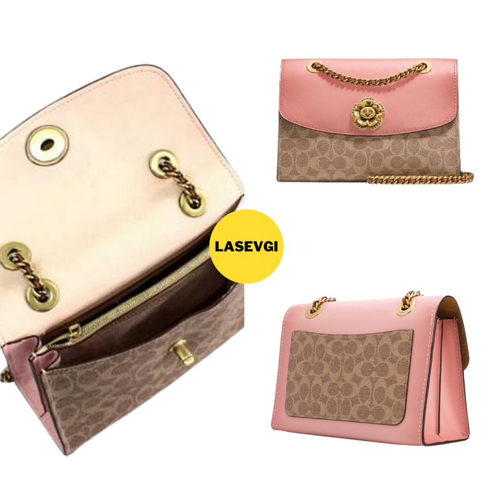 COACH Parker In Colorblock Signature Canvas Pink 30585 www.lasevgi