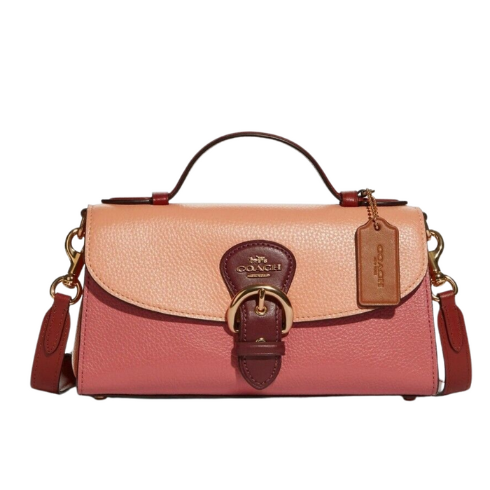 COACH Kleo Top Handle In Colorblock-Gold/Faded Blush Multi(Pink)