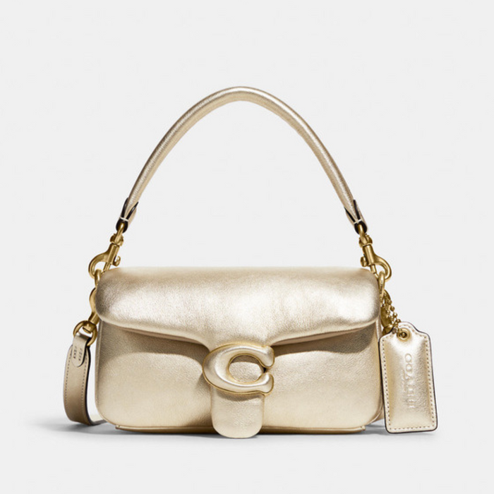 Metallic gold coach purse clearance