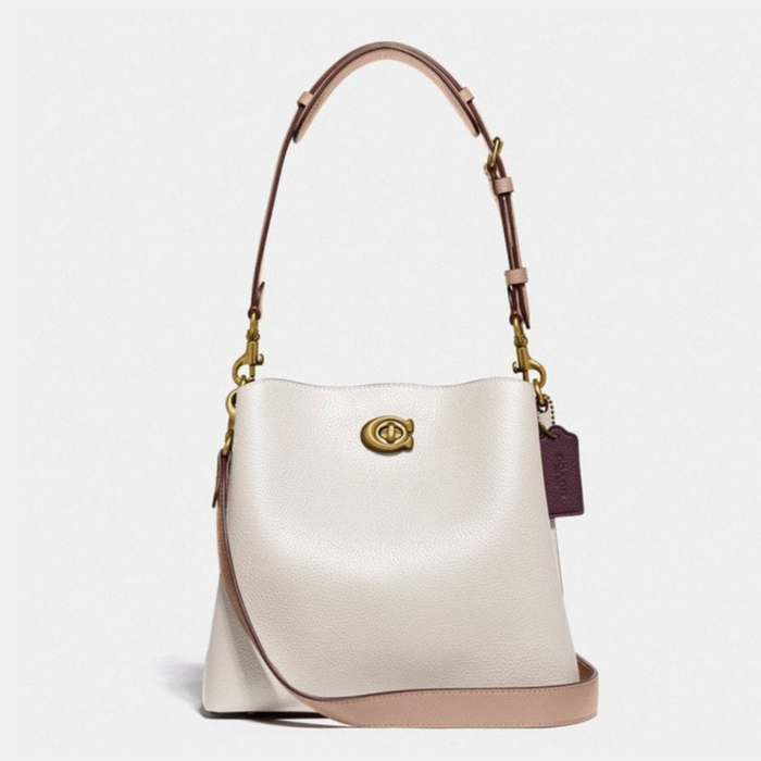COACH Willow Bucket Bag In Colorblock in White