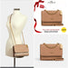 COACH Klare Crossbody With Linear Quilting Taupe Brown - www.lasevgi.com